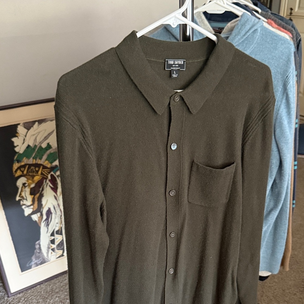 Todd Snyder Olive Polo Shirt